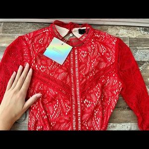 Misguided Lace Backless Dress